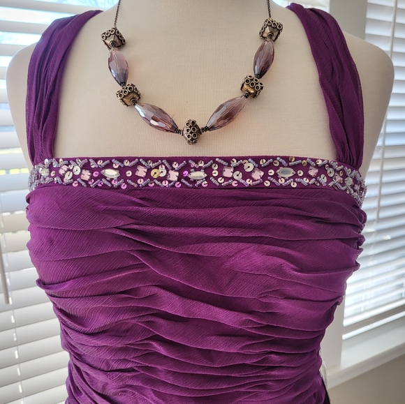 Ignite Evenings by Carol Lin – Purple Evening/Cocktail Dress (Size 12) - Picture 3 of 13